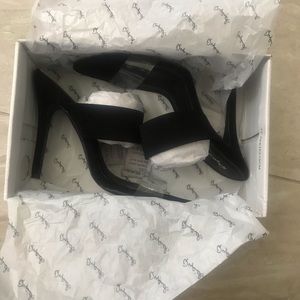 Shoes - Black/clear heels Shoes - Black/clear heels